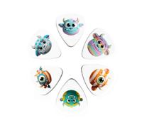 Cute Monster Guitar Picks - Tiny Terrors, Big Tone - 6 Medium picks in a pack