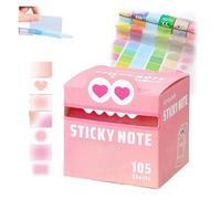 Cute Monster Pattern Sticky Note, 105-Sheet Funny Pastel Animal Notes with Pull-Out Dispenser, Self Adhesive Cartoon Notes Memo Pads for Office, School & Planners(Multicolor-C)