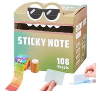 Cute Monster Pattern Sticky Note, 105 Sheets/Roll, Pastel Gradient Pull-Out Memo Pads, Self-Adhesive Random Color Notes for School Students Teachers & Office Use (#I)