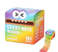 Cute Monster Pattern Sticky Note, 105 Sheets Self-Adhesive Notepad Sticker Pads, Funny Pastel Pull-Out Sticky Notes Memo Pads, Small to Do List, for Girls Boys Students School Office Home (#D)