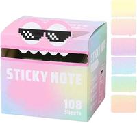 Cute Monster Pattern Sticky Note, 105pcs/Box Funny Pastel Animal Post It Notes, Self Adhesive Cartoon Notes Memo Pads for Girls Boys Students School Office Home (A)