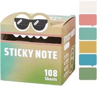 Cute Monster Pattern Sticky Note, 105pcs/Box Funny Pastel Animal Post It Notes, Self Adhesive Cartoon Notes Memo Pads for Girls Boys Students School Office Home (F)