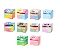 Cute Monster Pattern Sticky Note, 105pcs/Box Funny Pastel Animal Post It Notes, Self-Adhesive Note Boxes, Easy Post Memo Pads, Small to Do List, Post it Notes Cute (10 pcs)