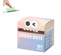 Cute Monster Pattern Sticky Note, 105pcs/Box Funny Pastel Animal Post It Notes, Self-Adhesive Note Boxes, Easy Post Memo Pads, Small to Do List, Post it Notes Cute (1 pcs F)