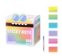 Cute Monster Pattern Sticky Note,105pcs/Box Funny Pastel Animal Post It Notes,Upgraded Self Adhesive Cartoon Notes Memo Pads,Notepads Stationery, Small to Do List, Office School Tab Supplies (Style-F)