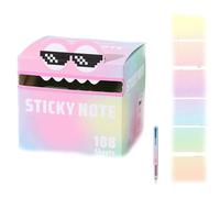 Cute Monster Pattern Sticky Note,105pcs/Box Funny Pastel Animal Post It Notes,Upgraded Self Adhesive Cartoon Notes Memo Pads,Notepads Stationery, Small to Do List, Office School Tab Supplies (Style-E)