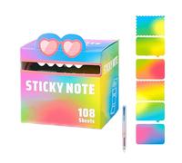 Cute Monster Pattern Sticky Note,105pcs/Box Funny Pastel Animal Post It Notes,Upgraded Self Adhesive Cartoon Notes Memo Pads,Notepads Stationery, Small to Do List, Office School Tab Supplies (Style-C)