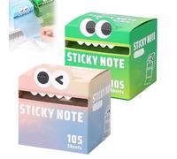Cute Monster Pattern Sticky Note, Cartoon Pastel Gradient Animal Post It Notes, Self Adhesive to Do List, Easy Funny Pull-Out Notes Memo Pads, Notepads Stationery Great Back to School Gift(2PCS A)