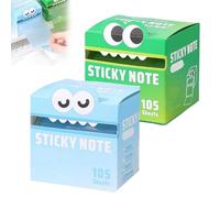 Cute Monster Pattern Sticky Note, Cartoon Pastel Gradient Animal Post It Notes, Self Adhesive to Do List, Easy Funny Pull-Out Notes Memo Pads, Notepads Stationery Great Back to School Gift(2PCS E)