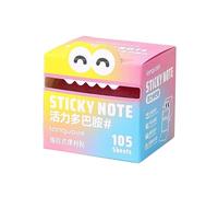 Cute Monster Pattern Sticky Note - Dopamine Colors Pull-Out Pads with Pearl Transparency, Funny Pastel Animal Post It Notes, Self Adhesive Cartoon Notes Memo Pads, 105 Sheets/Roll