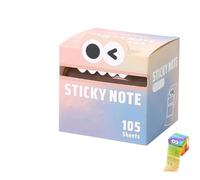 Cute Monster Pattern Sticky Note, Fun Pastel Pull-Out Memo Pads, Self Adhesive Cartoon Notes Memo Pads, Small to Do List, Office School Tab Supplies, 105PCS/Box (S-2)