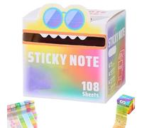 Cute Monster Pattern Sticky Note, Fun Pastel Pull-Out Memo Pads, Self Adhesive Cartoon Notes Memo Pads, Small to Do List, Office School Tab Supplies, 105PCS/Box (S-3)