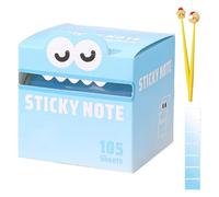 Cute Monster Pattern Sticky Note, Fun Pastel Pull-Out Memo Pads, Vibrant Gradient Design, Easy Post Memo Pads, Great Back to School Gift for Teachers & Students, 105 Sheets/Roll (#D)