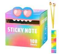 Cute Monster Pattern Sticky Note, Fun Pastel Pull-Out Memo Pads, Vibrant Gradient Design, Easy Post Memo Pads, Great Back to School Gift for Teachers & Students, 105 Sheets/Roll (#G)