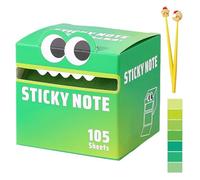 Cute Monster Pattern Sticky Note, Fun Pastel Pull-Out Memo Pads, Vibrant Gradient Design, Easy Post Memo Pads, Great Back to School Gift for Teachers & Students, 105 Sheets/Roll (#A)