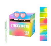 Cute Monster Pattern Sticky Note,Fun Pastel Pull-Out Sticky Notes, Self Pearlescent Adhesive Cartoon Notes,Small to Do List, Office School Tab Supplies, 105pcs/Box (G)