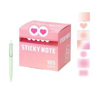 Cute Monster Pattern Sticky Note,Fun Pastel Pull-Out Sticky Notes, Self Pearlescent Adhesive Cartoon Notes,Small to Do List, Office School Tab Supplies, 105pcs/Box (C)