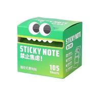 Cute Monster Pattern Sticky Note, Funny Animal Post It Notes,Transparent Monster Pattern Sticky Note Box,Pull-Out Design,Great Back to School Gift for Teachers & Students, 105 Sheets/Roll (A)