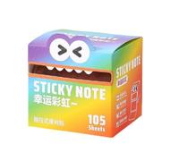 Cute Monster Pattern Sticky Note, Funny Animal Post It Notes,Transparent Monster Pattern Sticky Note Box,Pull-Out Design,Great Back to School Gift for Teachers & Students, 105 Sheets/Roll (B)