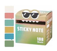 Cute Monster Pattern Sticky Note, Funny Pastel Animal Post It Notes Contains 105 Pearlescent Sticky Notes, Multi Office School Tab Supplies, Self-Adhesive Notepad Sticker Pads(A)