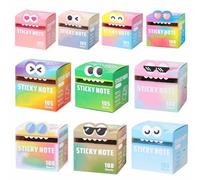 Cute Monster Pattern Sticky Note, Funny Pastel Animal Post It Notes, Self Adhesive Cartoon Notes Memo Pads, Notepads Stationery, Small to Do List, Office School Tab Supplies(10pcs)
