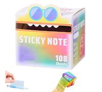 Cute Monster Pattern Sticky Note, Funny Pastel Animal Post It Notes, Self Adhesive Cartoon Notes Memo Pads, Notepads Stationery，Back to School for Teachers & Students (#I)