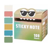 Cute Monster Pattern Sticky Note, Funny Pastel Animal Post It Notes, Self Adhesive Cartoon Notes Memo Pads, Vibrant Gradient Design, 105 Sheets/Roll, Office School Tab Supplies (Style C)