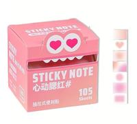 Cute Monster Pattern Sticky Note, Funny Pastel Animal Post It Notes, Self Adhesive Cartoon Notes Memo Pads, 105 Sheets/Roll, Small Fun to Do List, Tab Supplies, Office Notepads Stationery (F)