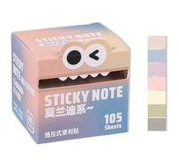 Cute Monster Pattern Sticky Note, Funny Pastel Animal Post It Notes, Self Adhesive Cartoon Notes Memo Pads, 105 Sheets/Roll, Small Fun to Do List, Tab Supplies, Office Notepads Stationery (C)