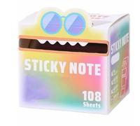 Cute Monster Pattern Sticky Note, Funny Pastel Animal Post It Notes, Self Adhesive Pull-Out Memo Pads, Easy Post Memo Pads, Vibrant Gradient Design, Back to School Gift for Teachers Students(A)