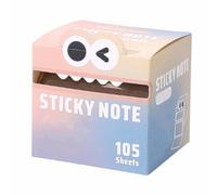 Cute Monster Pattern Sticky Note,Funny Pastel Animal Post It Notes,Transparent Monster Pattern Sticky Note Box,Small Self Adhesive Cartoon Notes Memo Pads,Vibrant Gradient Notepads Stationery (H)