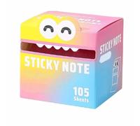 Cute Monster Pattern Sticky Note,Funny Pastel Animal Post It Notes,Transparent Monster Pattern Sticky Note Box,Small Self Adhesive Cartoon Notes Memo Pads,Vibrant Gradient Notepads Stationery (G)