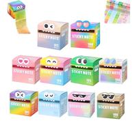 Cute Monster Pattern Sticky Note, Funny Pastel Animal Post It Notes, Transparent Pop up Post Notes, Notepads Stationery, Office School Tab Supplies, for Teachers & Students (10Pcs)