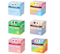 Cute Monster Pattern Sticky Note, Sticky Note Pad, Sheets Pearlescent Sticky Note, Fun Pastel Pull-Out Memo Pads, Notepads Stationery, 105pcs/Box Small to Do List, Office School Tab Supplies