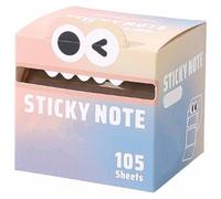 Cute Monster Pattern Sticky Note, Vibrant Gradient Design, Easy Post Memo Pads, mall to Do List, Great Back to School Gift for Teachers & Students, 105 Sheets/Roll (G,1Pc)
