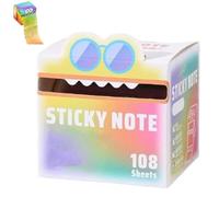 Cute Monster Pattern Sticky Notes 105 Sheets/Roll, Fun Pastel Pull-Out Self Adhesive Cartoon Memo Pads, Easy Post Pearlescent Sticky Notes, Back to School Gift for Teachers & Students