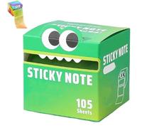 Cute Monster Pattern Sticky Notes 105 Sheets/Roll, Fun Pastel Pull-Out Self Adhesive Cartoon Memo Pads, Easy Post Pearlescent Sticky Notes, Back to School Gift for Teachers & Students