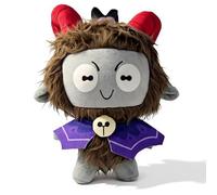 Cute Monster Plush Toy Soft Stuffed Animal with Red Horns & Purple Cape Kawaii Decorative Doll Gift for Kids Girls Adults Multi-Scene Use