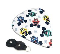 Cute Monster Trucks Printed Guitar Picks 6 Pcs Guitar Plectrum Acoustic Electric Guitar Pick For Bass Electric Acoustic Guitars Ukulele Thin Medium Thick Set 0.96mm