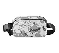 Cute Monsters Gray Womens Fanny Packs Waterproof Everywhere Belt Bag Cute Waist Pouch for Women, Cute Monsters Gray, 8 x 5.3 x 2.3 inch, Funny Cute, Cute Monsters Gray, 8 x 5.3 x 2.3 inch, Funny Cute