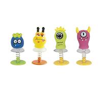 Cute Monsters Spring Pop-Up Toy Favors - Vibrant Assorted Plastic Creatures - Perfect for Parties, Gifts & Collector's Edition - 4ct