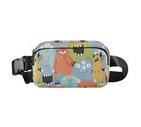 Cute Monsters Trendy Fanny Pack Waist Bag for Men Women Small Crossbody Bag Anti Theft Waist Pack with Adjustable Strap for Workout Running Hiking, Cute Monsters, One Size