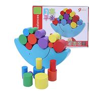 Cute Moon Balancing Blocks Wooden Game Toy, Encourage Children to Think and Act Independently