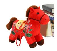 Cute Moon Horse Plush Doll, 2026 Year Mascot Toy and Festive Pendant with Charming Celebration Style, Chinese Year Plush Toy for Spring Festival, Holiday Home, Office, Table, Living