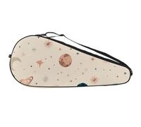 Cute Moons Stars and Planets on a Pastel Background Tennis Racquet Bag Lightweight Racket Carrying Bag for Youth and Adults