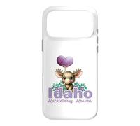 Cute Moose Idaho Huckleberry Heaven Novelty Graphic Souvenir Case for iPhone 17 Pro Max