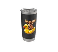 Cute Moose Rubber Duck Stainless Steel Insulated Tumbler