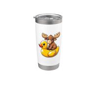Cute Moose Rubber Duck Stainless Steel Insulated Tumbler