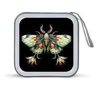 Cute Moth Beautiful Butterfly Insect CD Case Portable DVD Storage Small CD Holder Organizer for Home Travel