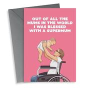 Cute Mother's Day card - for disabled Mum - wheelchair